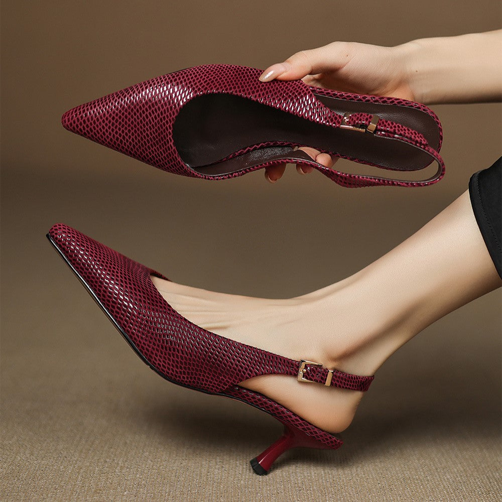 Céliane | Zapatos de salón con talón abierto y punta afilada