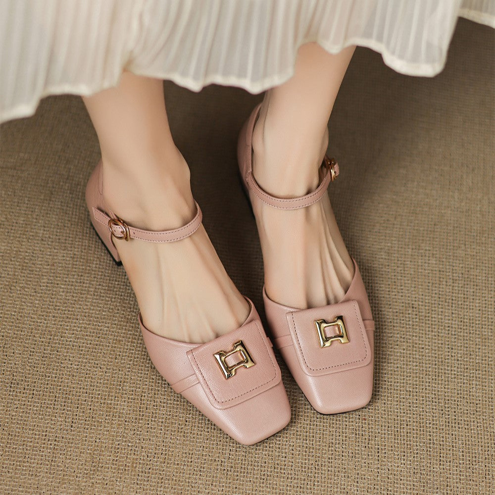Elvane | Zapatos de cuero con hebilla