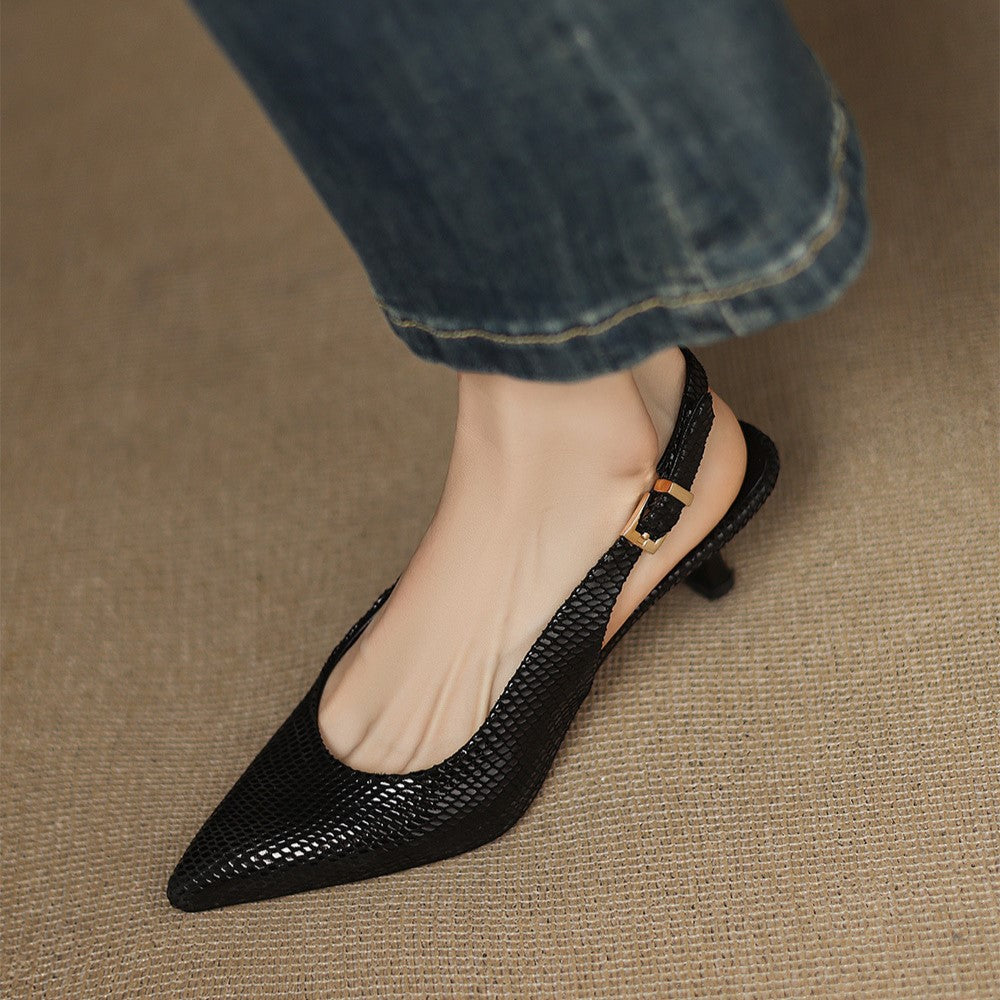 Céliane | Zapatos de salón con talón abierto y punta afilada