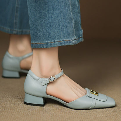 Elvane | Zapatos de cuero con hebilla