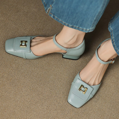 Elvane | Zapatos de cuero con hebilla