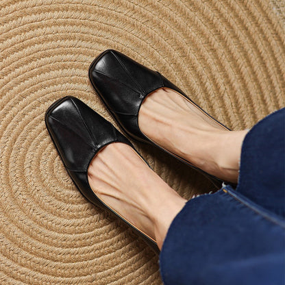 Marisol | Zapatos de salón de piel con puntera cuadrada