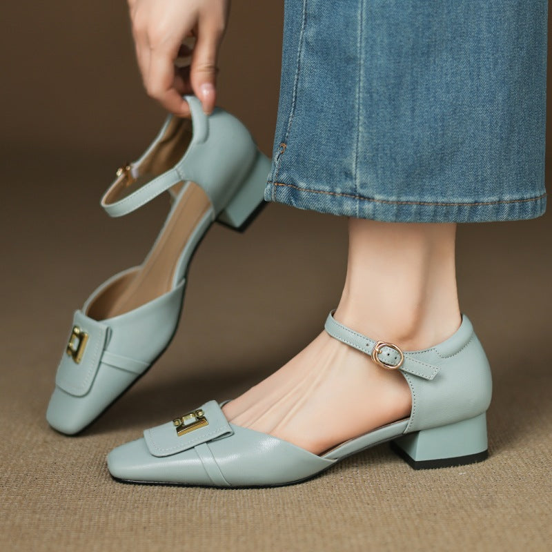 Elvane | Zapatos de cuero con hebilla