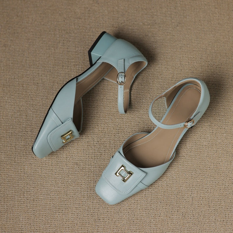Elvane | Zapatos de cuero con hebilla