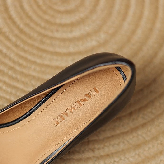 Marisol | Zapatos de salón de piel con puntera cuadrada