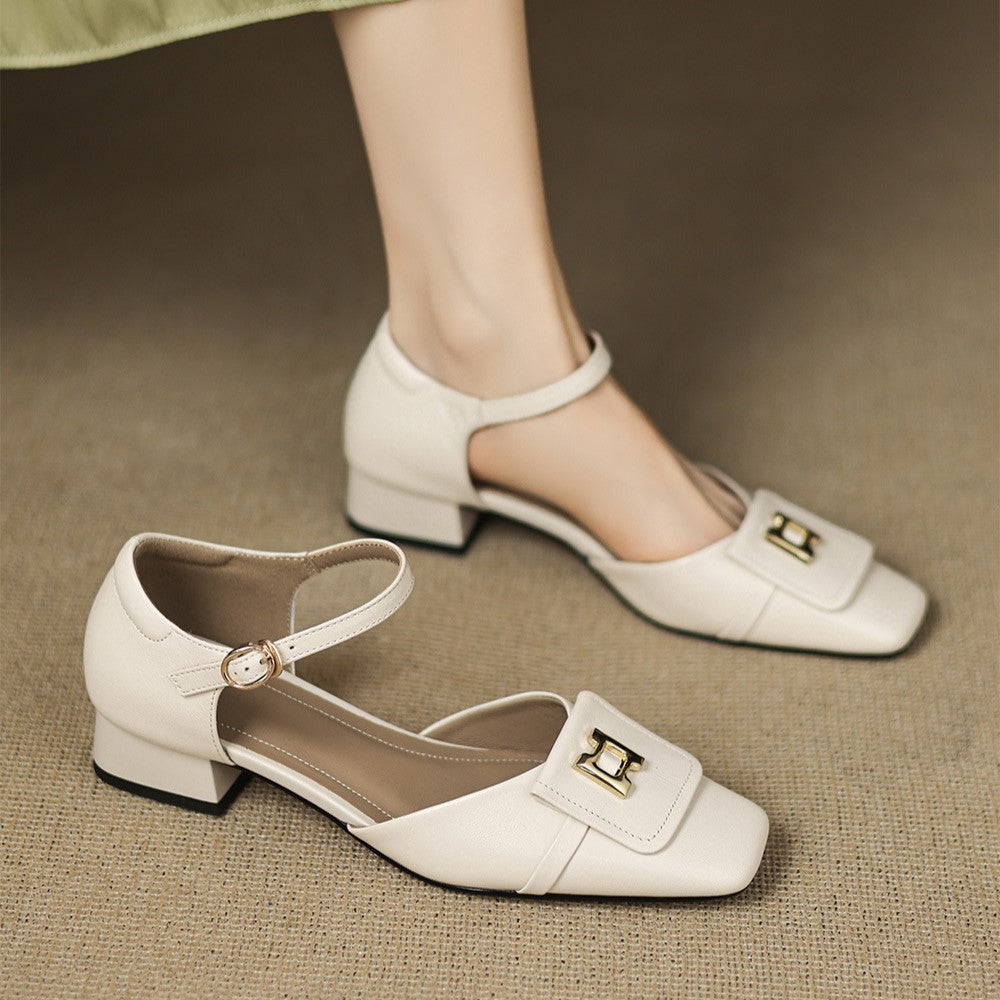 Elvane | Zapatos de cuero con hebilla