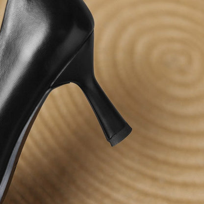 Marisol | Zapatos de salón de piel con puntera cuadrada