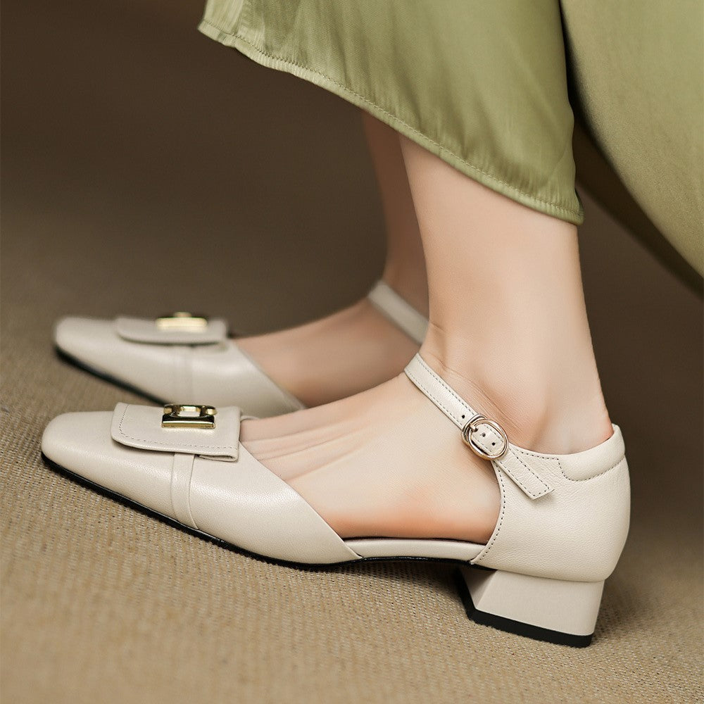 Elvane | Zapatos de cuero con hebilla