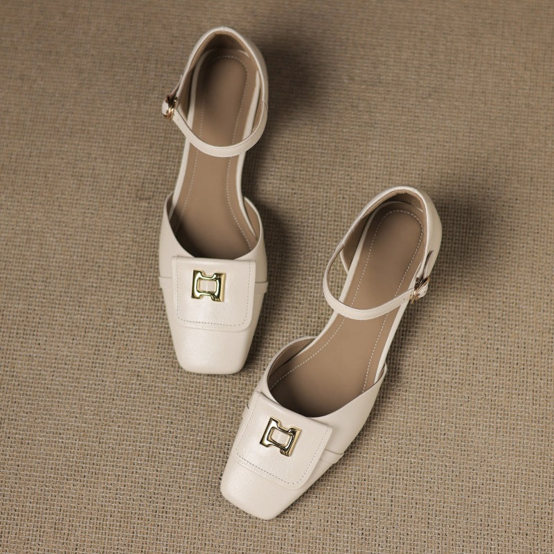 Elvane | Zapatos de cuero con hebilla