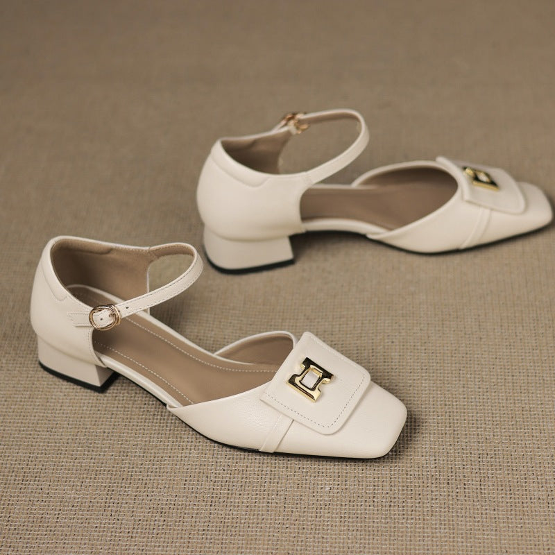Elvane | Zapatos de cuero con hebilla