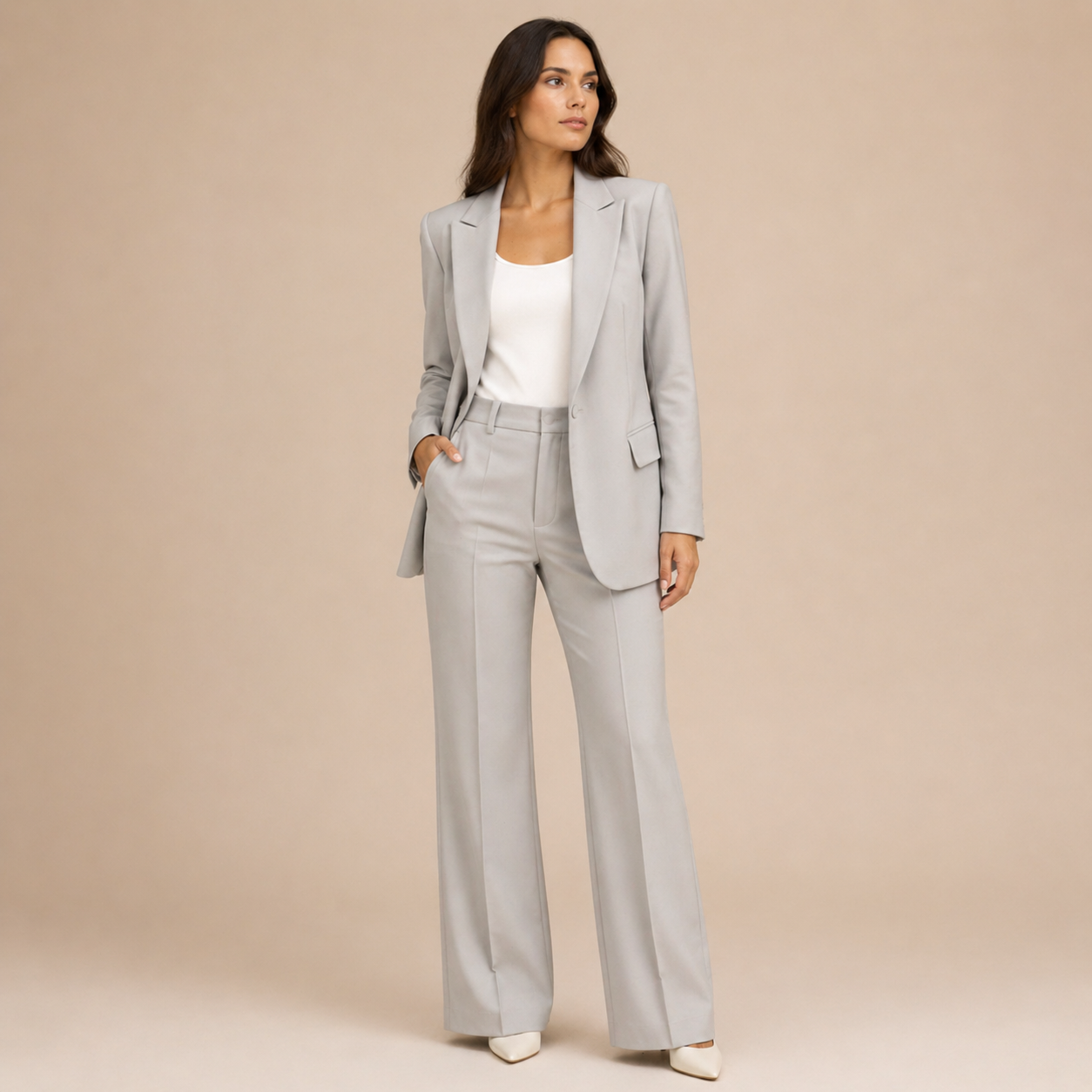 Vanessa | Elegante conjunto de traje con pantalones acampanados