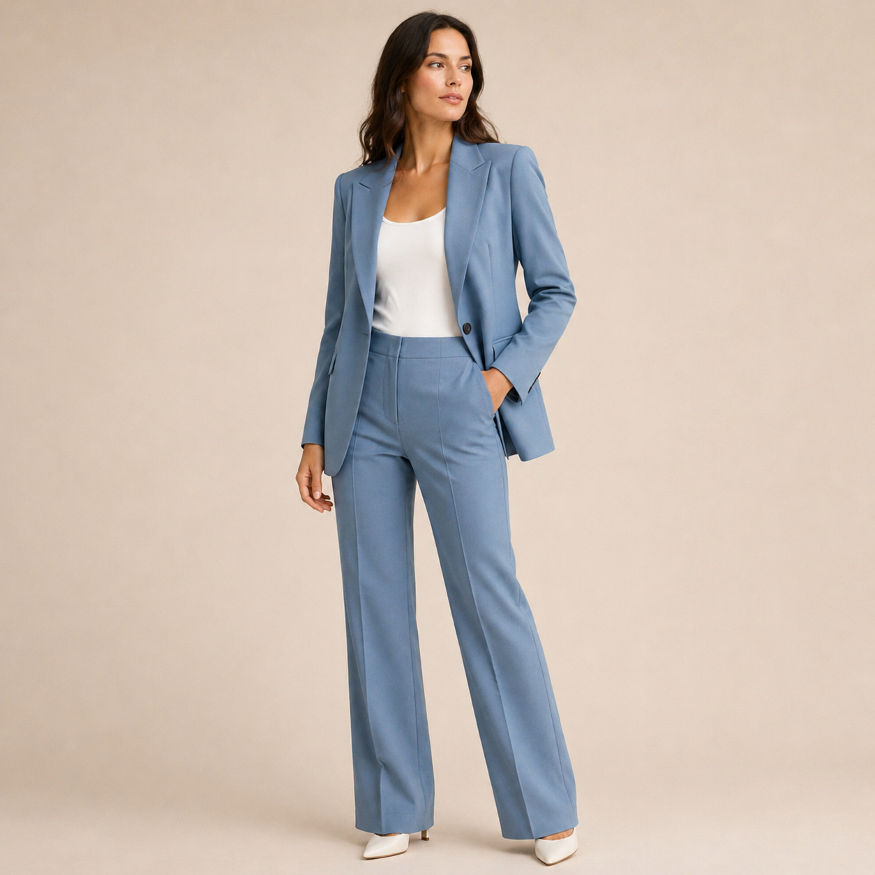 Vanessa | Elegante conjunto de traje con pantalones acampanados