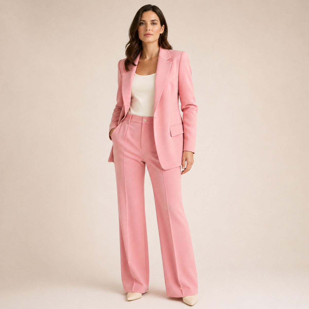 Vanessa | Elegante conjunto de traje con pantalones acampanados