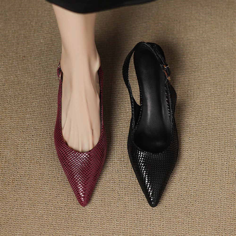 Céliane | Zapatos de salón con talón abierto y punta afilada