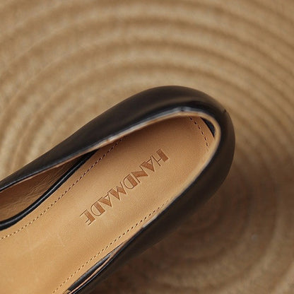 Oriel | Zapatos de salón cuadrados de cuero