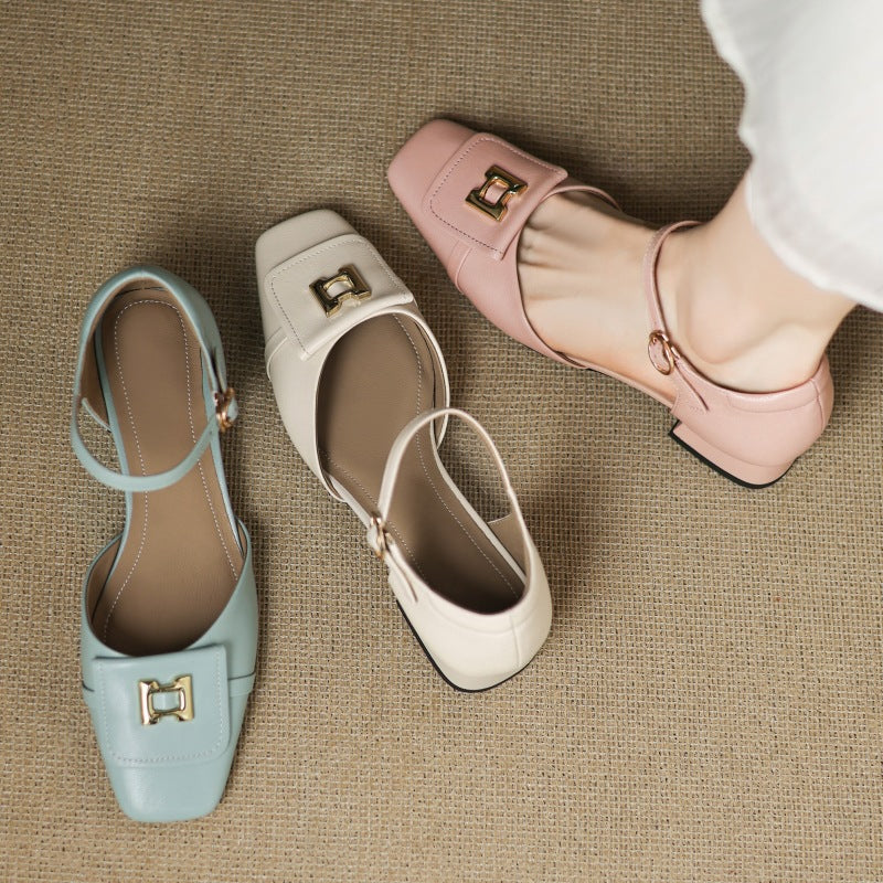 Elvane | Zapatos de cuero con hebilla
