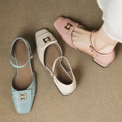 Elvane | Zapatos de cuero con hebilla