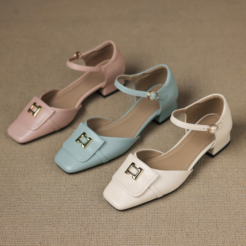 Elvane | Zapatos de cuero con hebilla