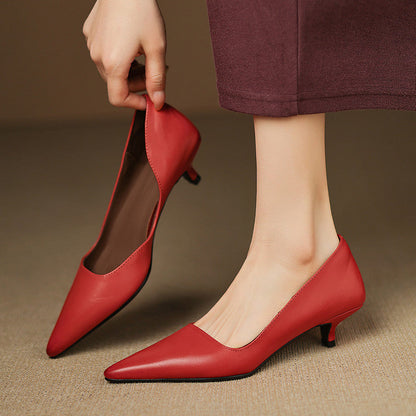 Orlisse | Zapatos de tacón bajo de cuero