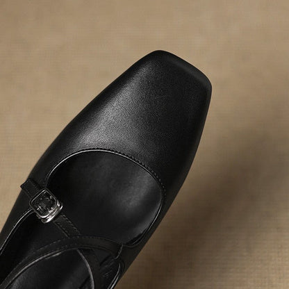 Marvane | Zapatos de tacón bajo de piel