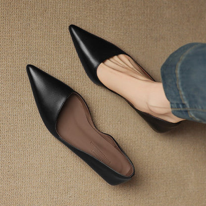 Orlisse | Zapatos de tacón bajo de cuero