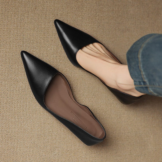 Orlisse | Zapatos de tacón bajo de cuero
