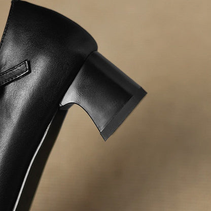 Marvane | Zapatos de tacón bajo de piel