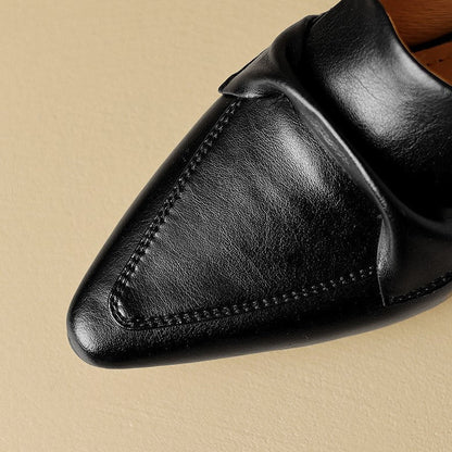 Marloe | Mules de cuero con punta afilada