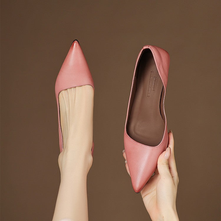 Orlisse | Zapatos de tacón bajo de cuero
