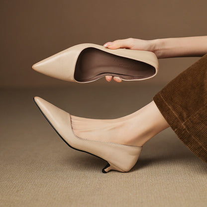 Orlisse | Zapatos de tacón bajo de cuero