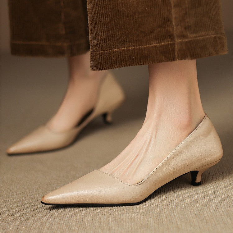 Orlisse | Zapatos de tacón bajo de cuero