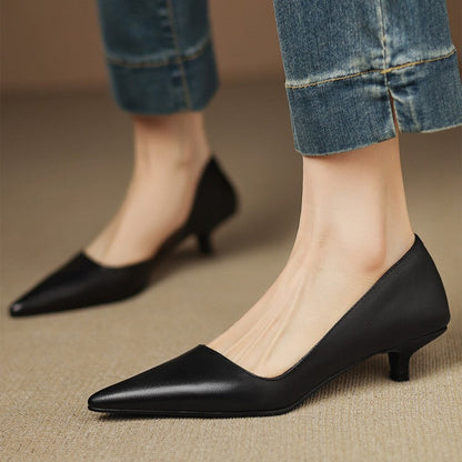 Orlisse | Zapatos de tacón bajo de cuero