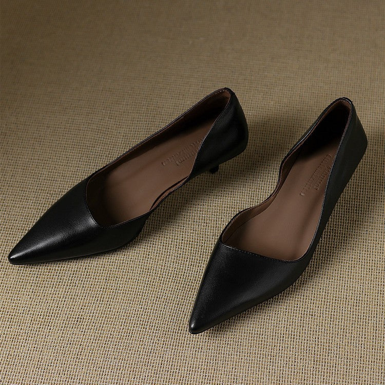 Orlisse | Zapatos de tacón bajo de cuero