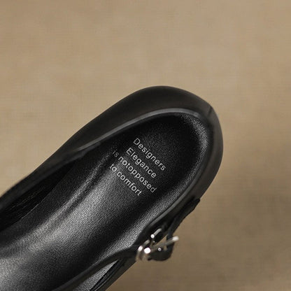 Marvane | Zapatos de tacón bajo de piel