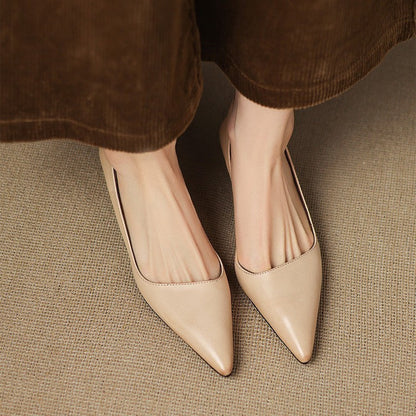 Orlisse | Zapatos de tacón bajo de cuero