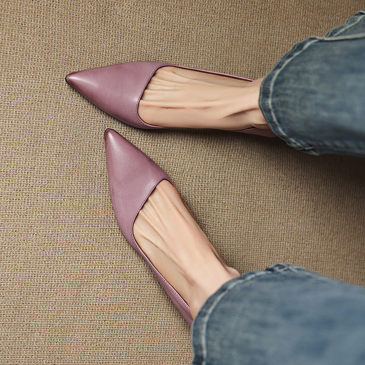 Orlisse | Zapatos de tacón bajo de cuero