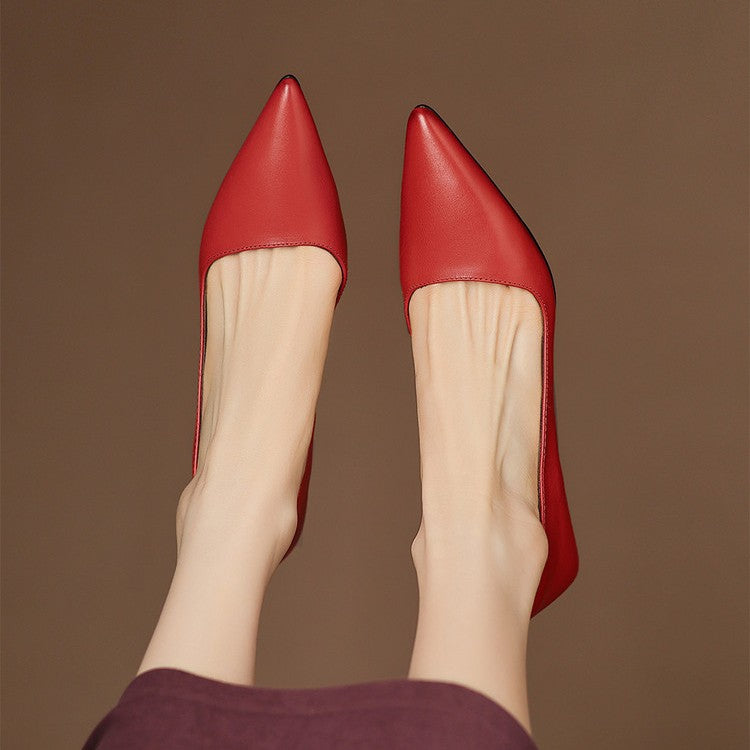 Orlisse | Zapatos de tacón bajo de cuero