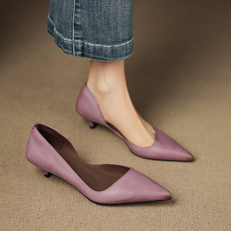 Orlisse | Zapatos de tacón bajo de cuero