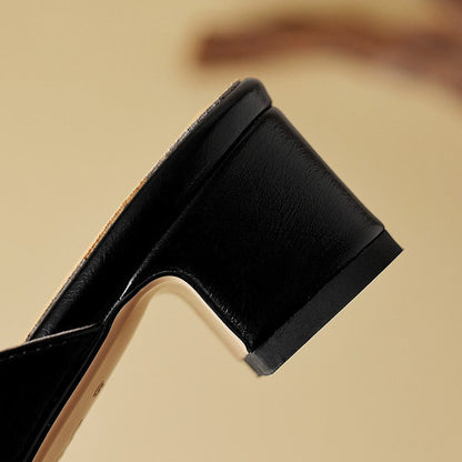 Marloe | Mules de cuero con punta afilada