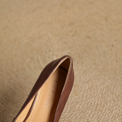 Elviera | Zapatos de salón cuadrados de cuero