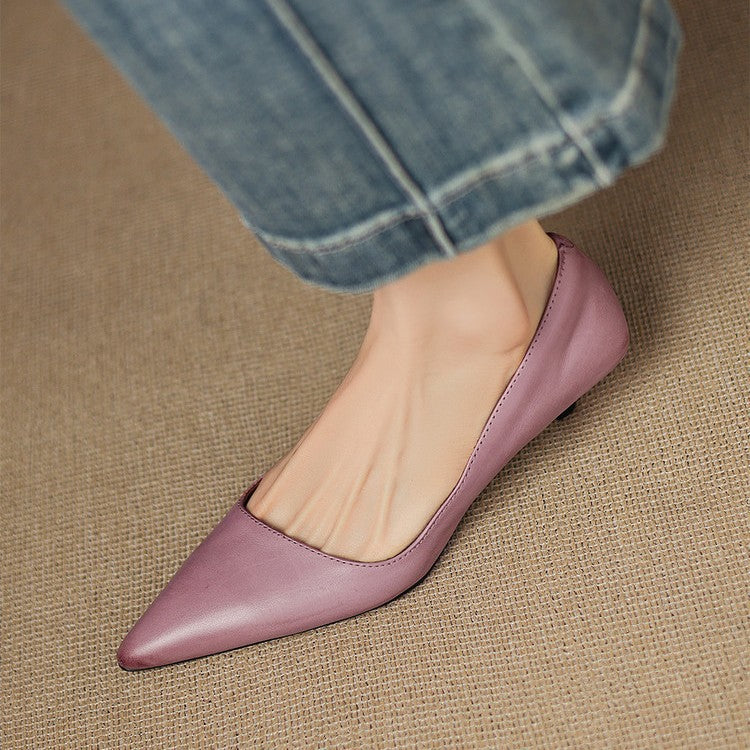 Orlisse | Zapatos de tacón bajo de cuero