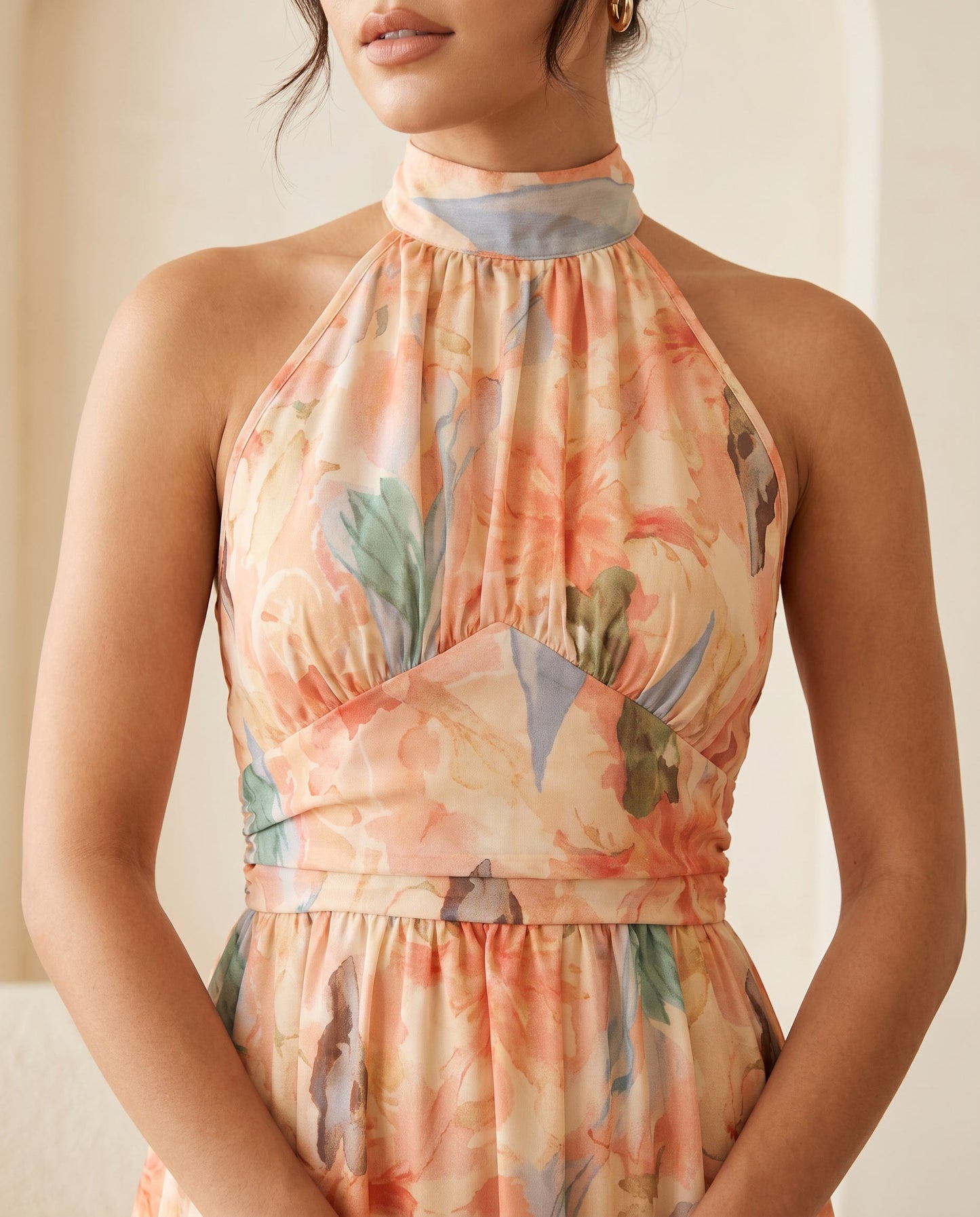 Vestido color melocotón