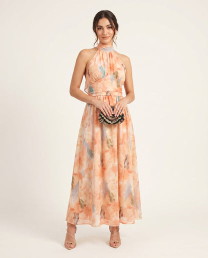 Vestido color melocotón