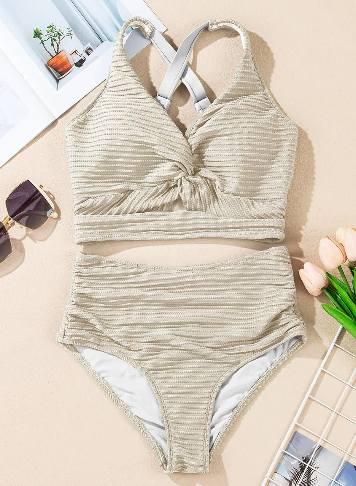 Bikini con diseño ondulado