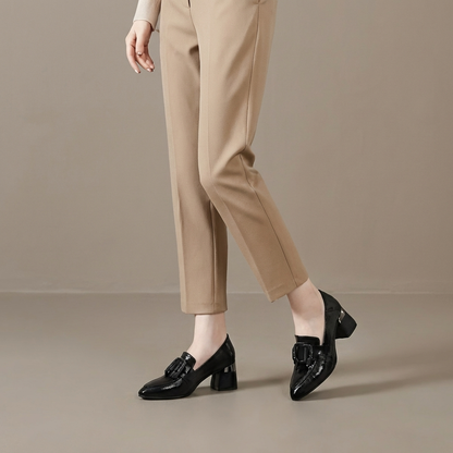 Valora | Mocasines de cuero con tacón